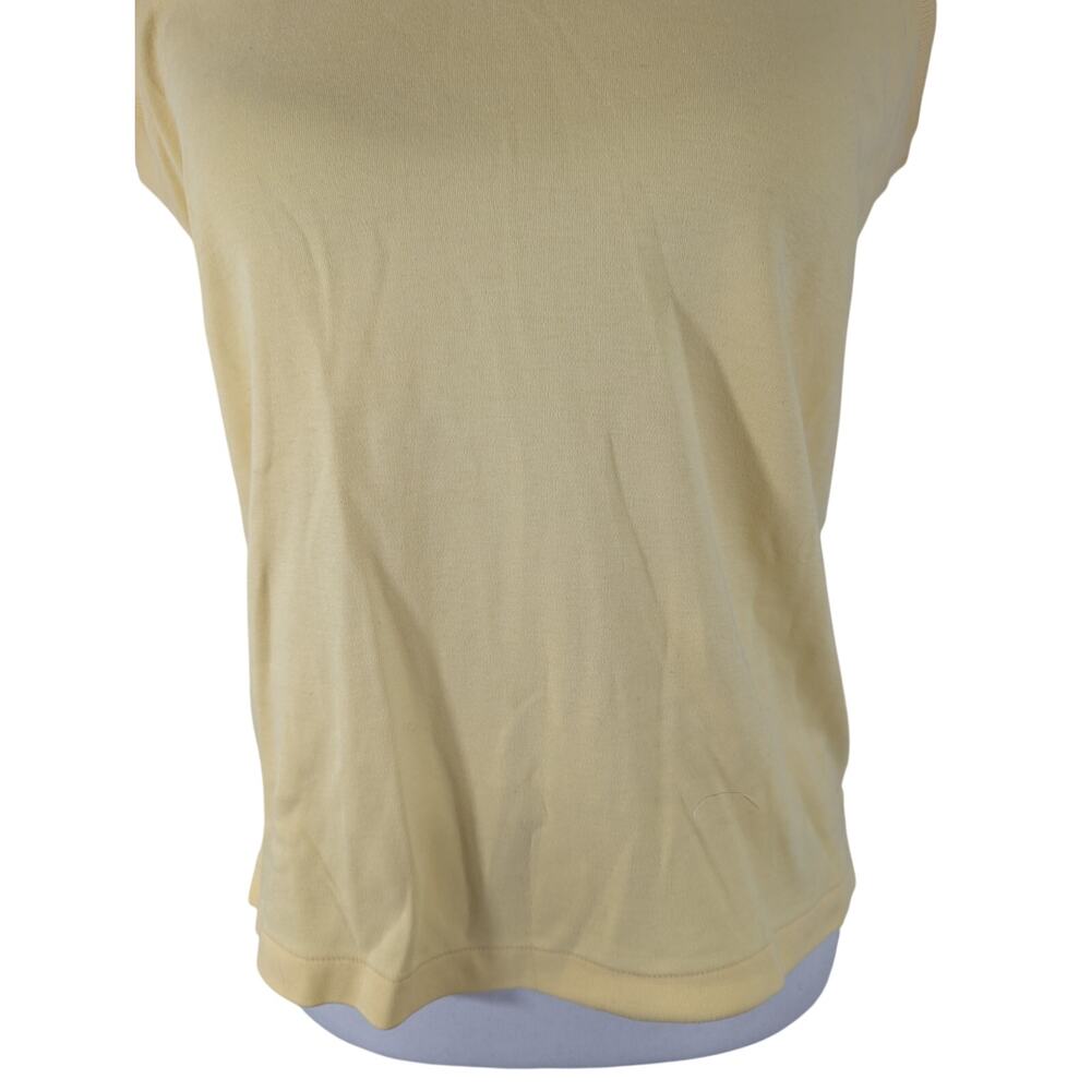 RALPH LAUREN SPORT! LEMON YELLOW CLASSIC SLEEVELESS 3 BUTTON LOGO TOP, SHIRT! S - Picture 4 of 11